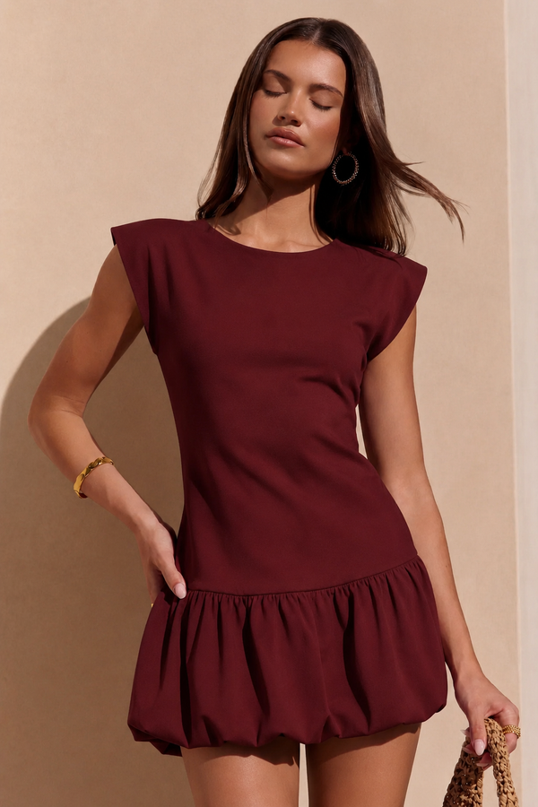 Ruffle Hem Mini Dress
