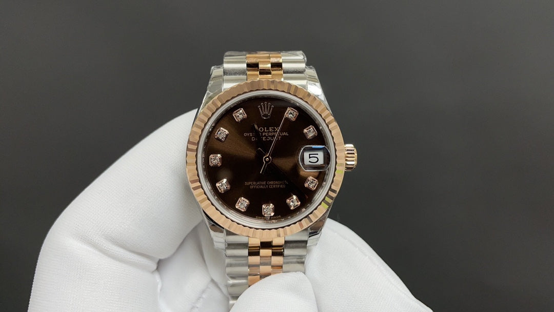 Two-Tone Chocolate Dial Watch